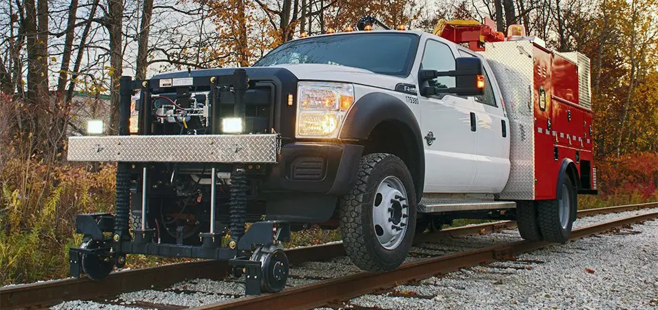 Rail Truck Bodies - On Rail with side toolbox storage compartments
