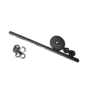 HARDWARE KIT CONSISTING OF: 2 X WASHER, FENDER, 3/8 X 1.5, ZINC (33220) 2 X NUT, HEX, 18-8 SS, 3/8''-16 (70712) 2 X LOCK NUT, 3/8"-16, NYLON, SST (70862) 3 X WASHER, SPLIT, 3/8'' MED, 18-8 SS (71067) 1 X FLAT WASHER , 3/8" 18-8 (71017) 1 X THREADED ROD, 3/8-16 X 8'' LONG CUT TO SIZE, ZINC PLATED (10429097)