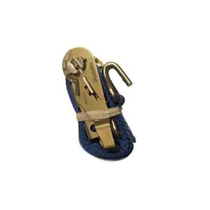 STRAP, RATCHET, 1", 3FT ADJUST w/WIRE HOOK, 2" FIXED w/WIRE HOOK, BLUE