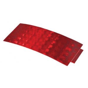 REFLECTOR RED , RECT ADHESIVE